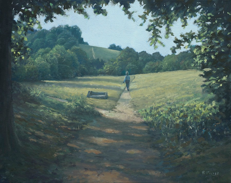 Bugs Bottom in Caversham near Reading in Berkshire, Oil on Canvas. 20' x 16' Prints, cards etc of this painting are available on the website -redbubble.com/i/art-print/Bu…
