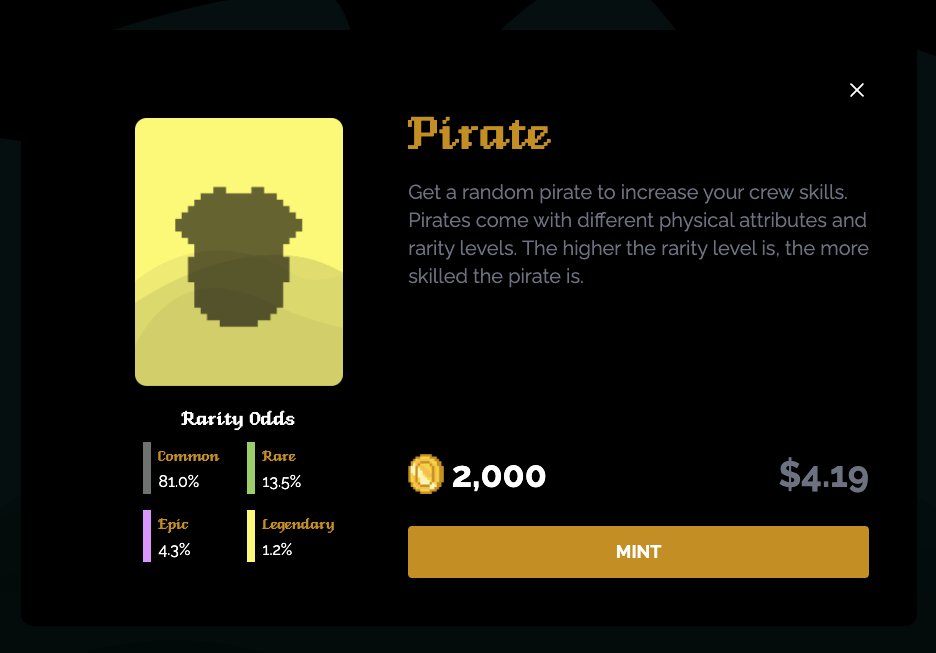 Ready to explore our new features🎉🔥🔥

Here is a preview of the Pirate Mint interface. 
Stay tuned Pirates

TG: t.me/+2GqpD95xA_k2N…

#Move2Earn #Web3Game #Play2Earn #NFTs