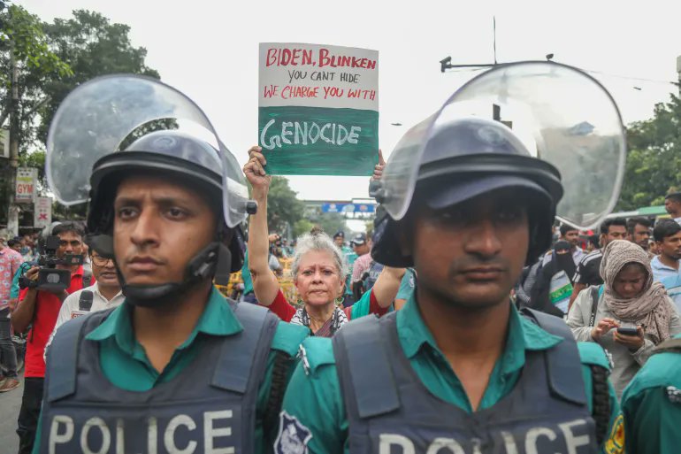 Protests erupted in the city of Dhaka, Bangladesh, in solidarity with Palestine and to denounce the Israeli genocide in Gaza.