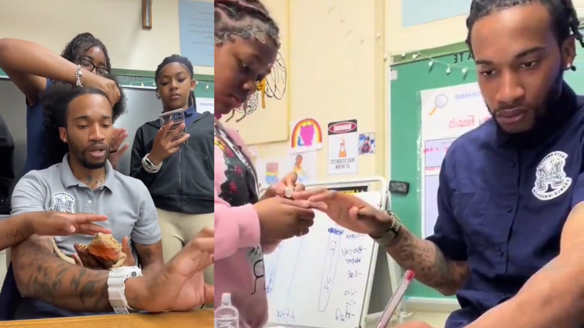 Teacher Sparks Controversy After Video Of Female Students Taking Down His Braids. 

In the video, teacher Jaq Lee is seen sitting in his classroom with various female students taking out his braids. 

Footage :
youtu.be/q-7uRtE41iY