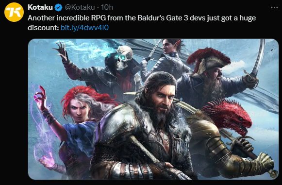 SYACVG's tweet photo. Divinity: Original Sin 2 has been discounted to $13 until May 13 on Steam. https://t.co/BR9l9WT8Bi