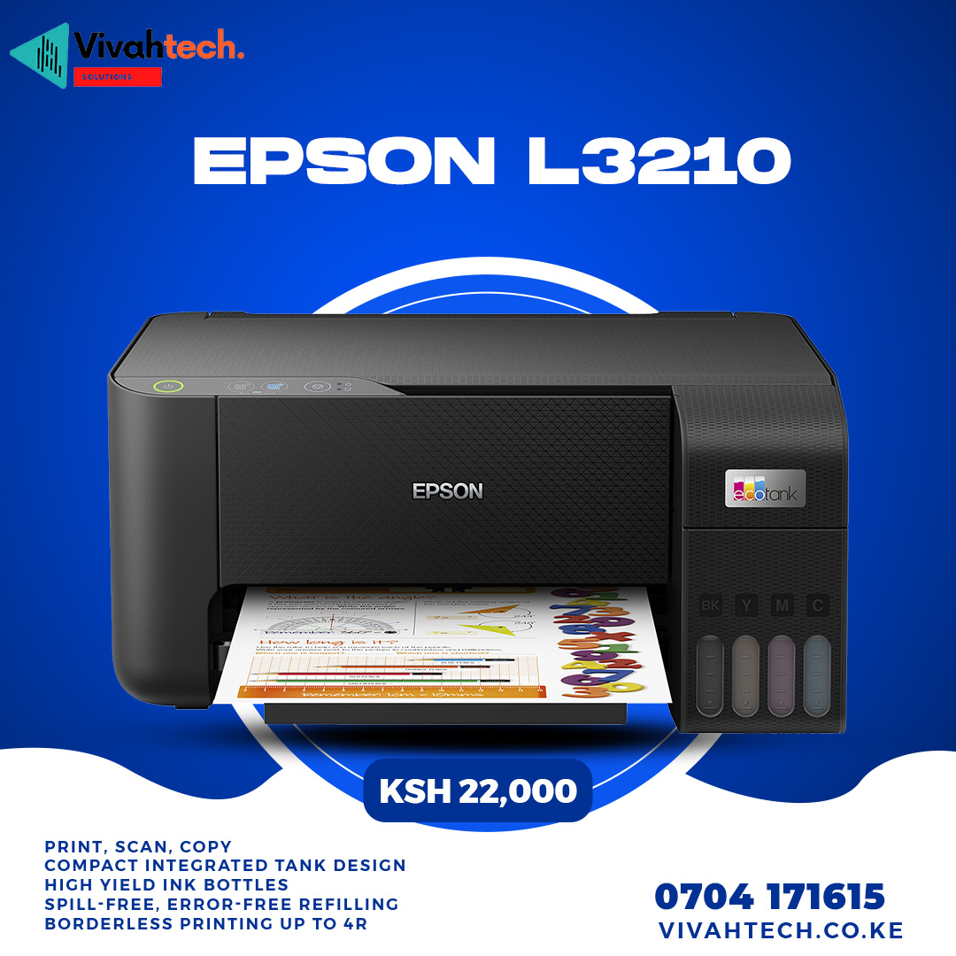 Vivahtech's tweet photo. 🖨️ Need a printer upgrade? Don't miss out on discounted brand new Epson printers at Vivahtech Solutions! Call 0704171615 to order or visit us at Pioneer House, Kimathi Street, 5th Floor, Room 5. Check out our website https://t.co/1IxZMoxIM1 for more details &amp; products. #TechDeals https://t.co/kH31t5NlRD