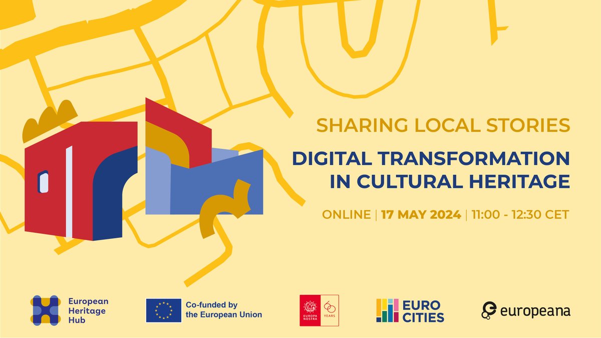 1 week left! 🗓️ On 17 May at 11:00 we host our first #SharingLocalStories webinar, focused on #CulturalHeritage & the #DigitalTransformation. Join us online to hear practical examples & discuss the role of heritage in an urban context 🌆 Registration 👉 europeanheritagehub.eu/join-the-hubs-…