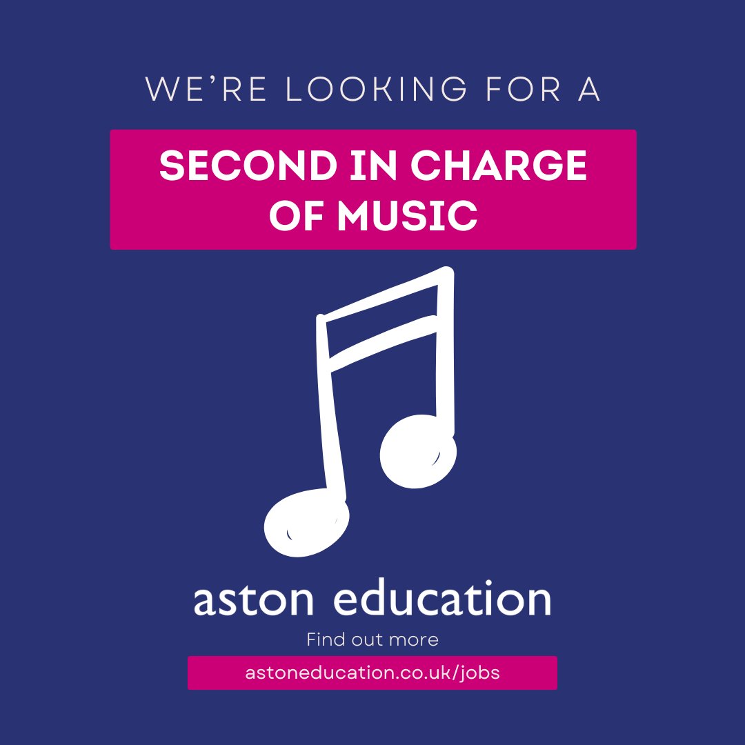 🎵 Seeking a Second in Charge of Music in Southwark!

astoneducation.co.uk/jobs/2icmusics…

#MusicEducationJobs #TeachingJobs #EducationLeadership #SouthwarkJobs #LondonTeachingJobs #MusicLeadership #AstonEducation