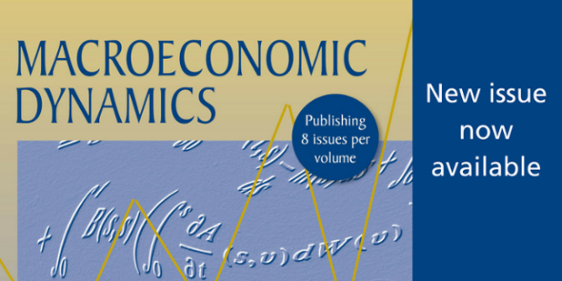 New issue of Macroeconomic Dynamics now available 📚 cup.org/3QEEO2O