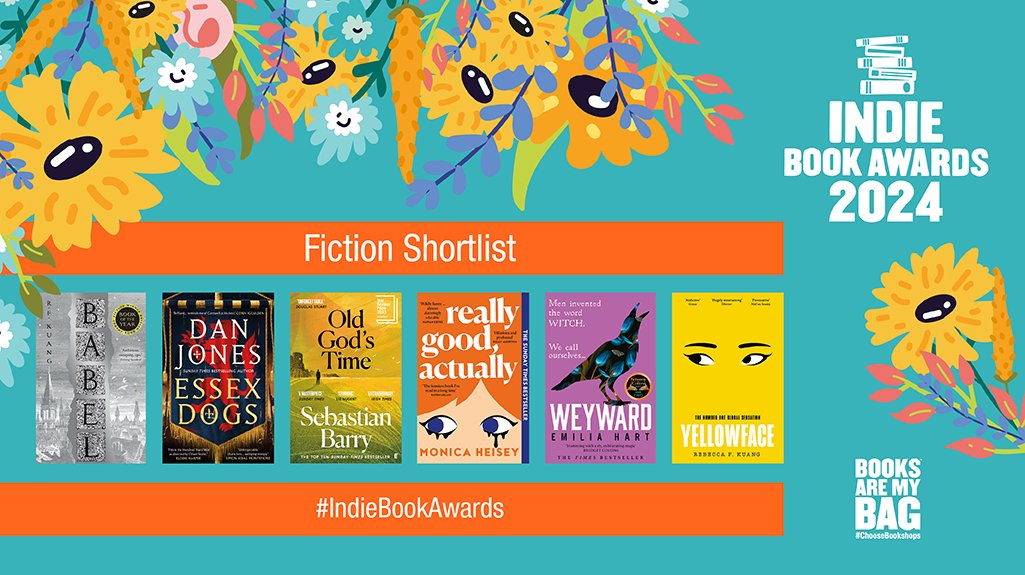 🌟 Fiction Shortlist 🌟 Congratulations to @kuangrf, @dgjones, Sebastian Barry, Monica Heisey and @EmiliaHartBooks booksaremybag.com/IndieBookAward… #IndieBookAwards