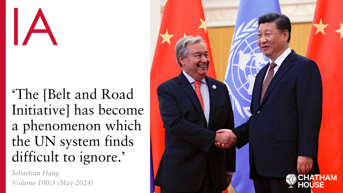 What explains closer relations b/w the UN and the Belt and Road Initiative (BRI)? 🇨🇳 Through interviews and policy documents, @SebHaug, (@idos_research) unpacks UN-BRI relations. Read his #free article here: doi.org/10.1093/ia/iia…