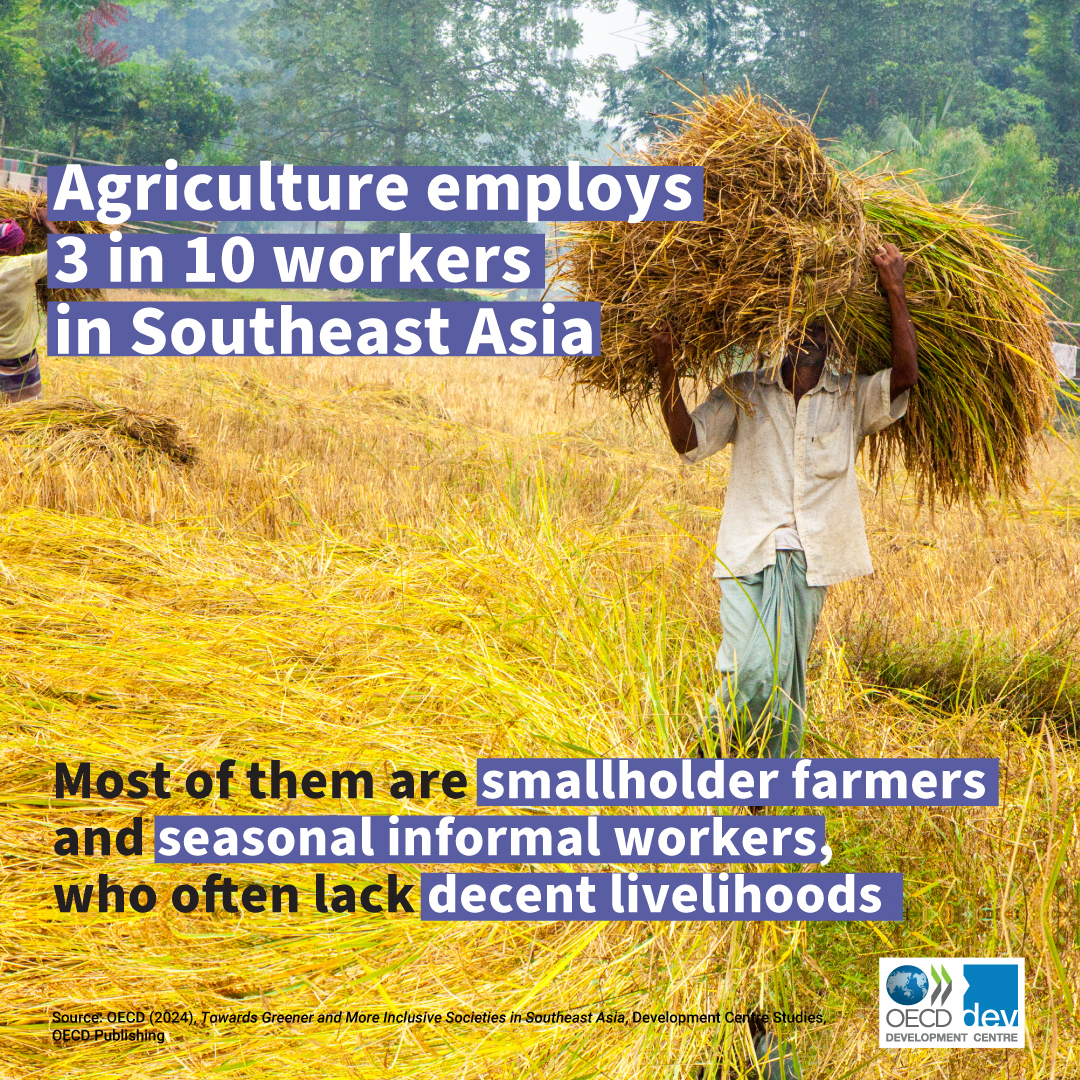 #Agriculture contributes to 11% of GDP in ASEAN countries. A transition to more environmentally sustainable practices, such as organic farming, could increase employment in the sector + farmers' income, while improving the environment. Read more 👉 brnw.ch/21wJDXA