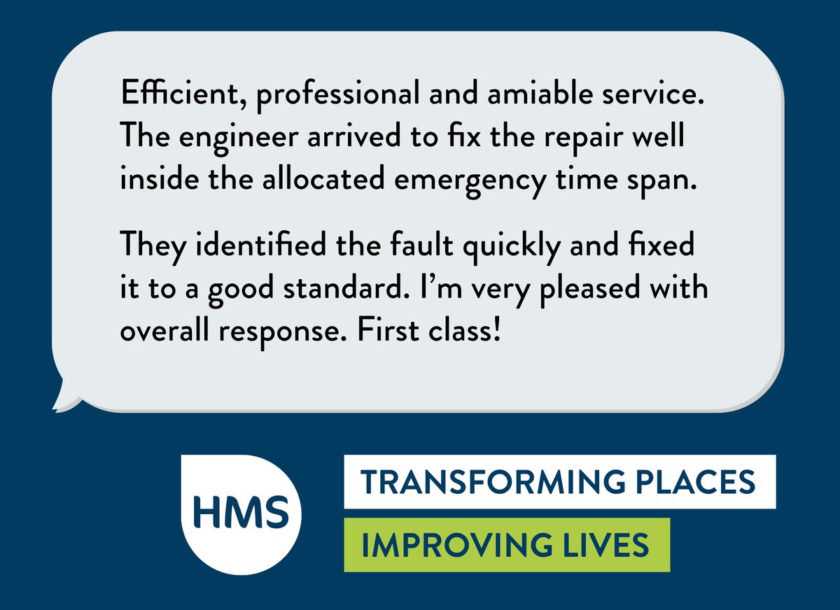 First class service is always what we strive for at #TeamHMS, so to hear this from one of our customers is amazing 💙