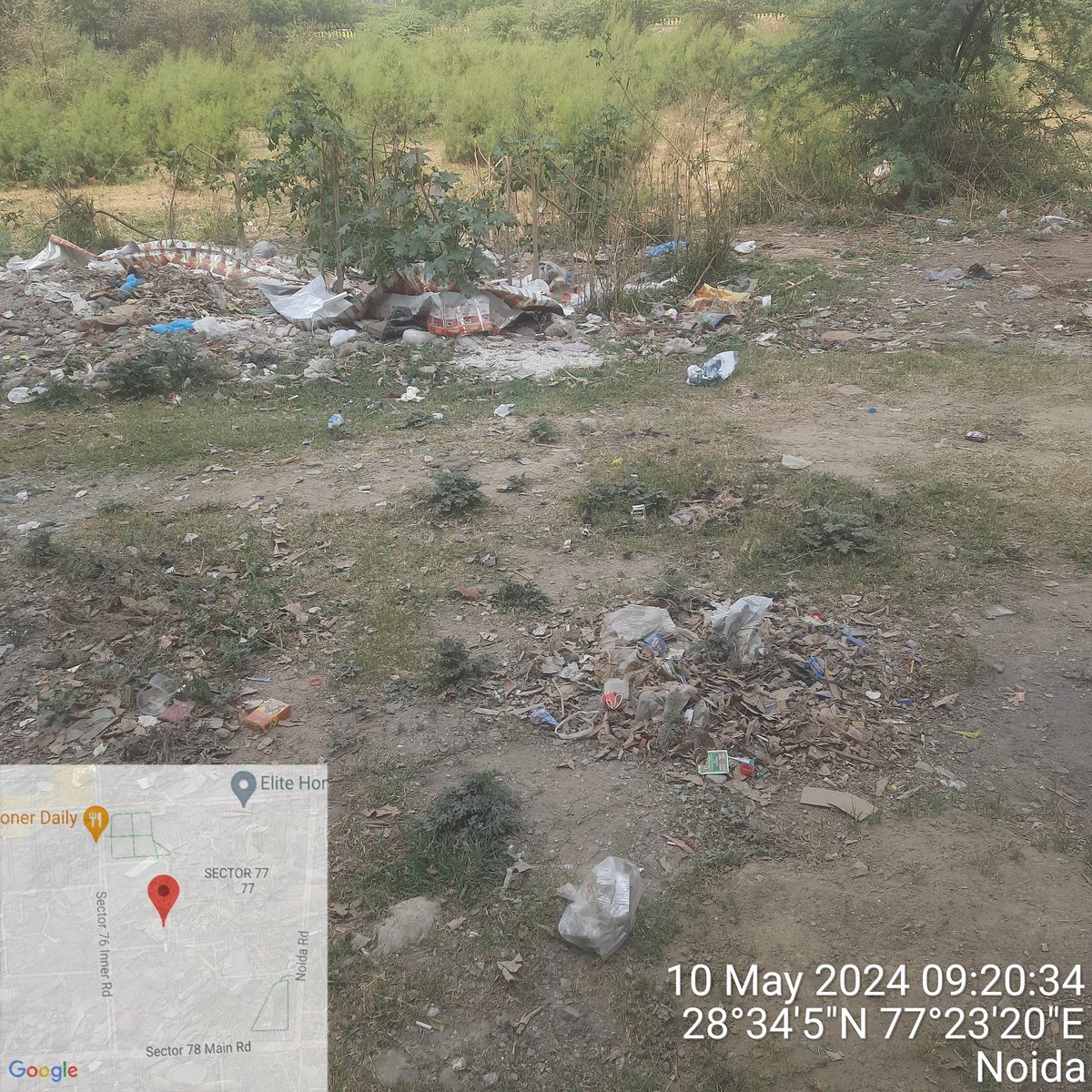 Dear @noida_authority Kindly have the area in front of main gate #AntrikshForest Sec 77 cleaned up. #CleanNoida @CeoNoida