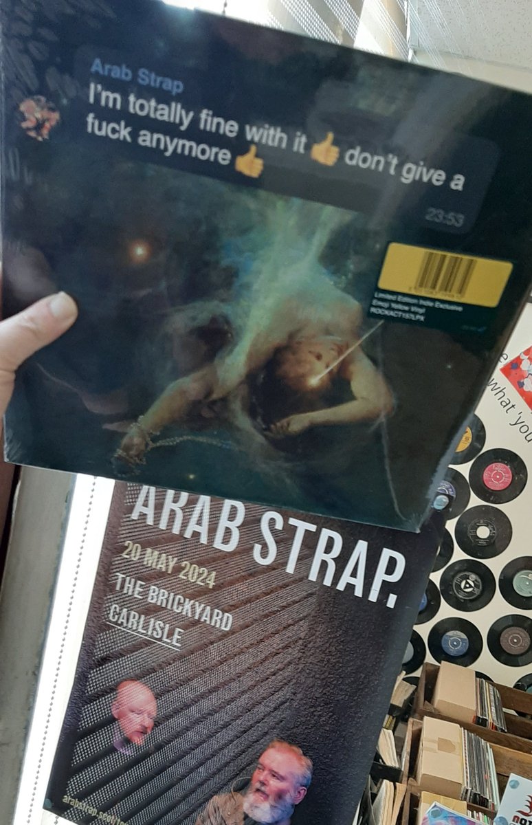 Arab Strap's fresh new album - I’m Totally Fine With It 👍 Don’t Give a Fuck Anymore 👍 10.5.24 - catch them live locally @thebrickyard ten days later 20.5.24