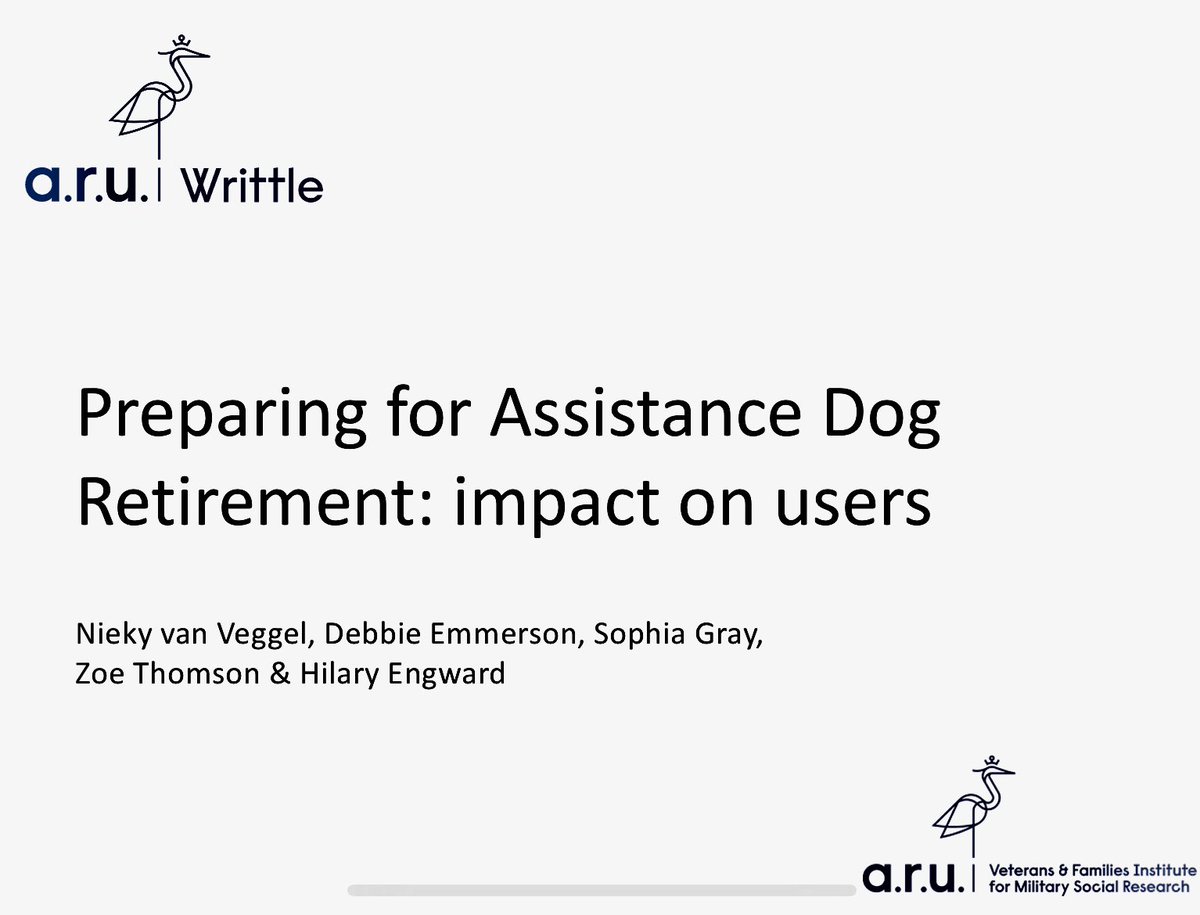 Today I am presenting some preliminary findings of the PADRe project at the 2024 @FHEMS_ARU Conference. Some key lines of enquiry will be highlighted. @AssistDogsUK @RAssistancedogs @guidedogs @MDDScotland @ServiceDogsUK @HearingDogs @dogaid @DogsForGoodUK @DogsforDisable1