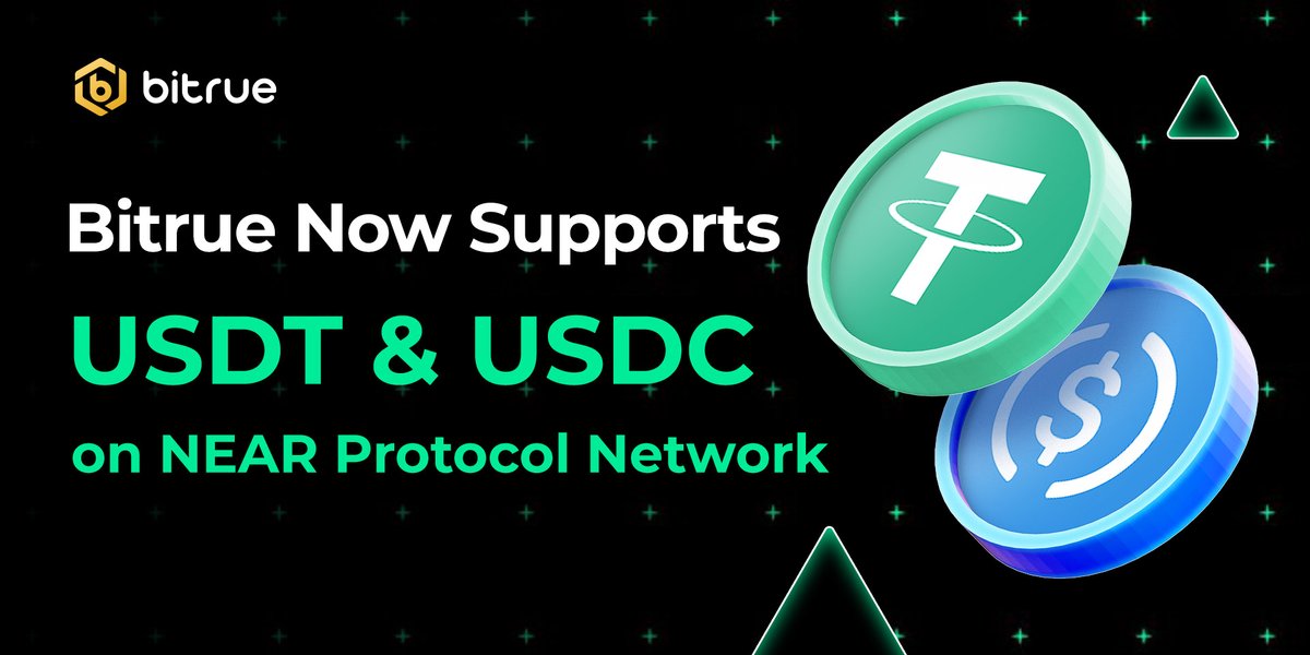 🔥 Exciting News: #Bitrue NOW supports $USDT/ $USDC on NEAR Protocol Network! @NEARProtocol 🔹 Deposits and withdrawals: Opened 👉 More details: support.bitrue.com/hc/en-001/arti…