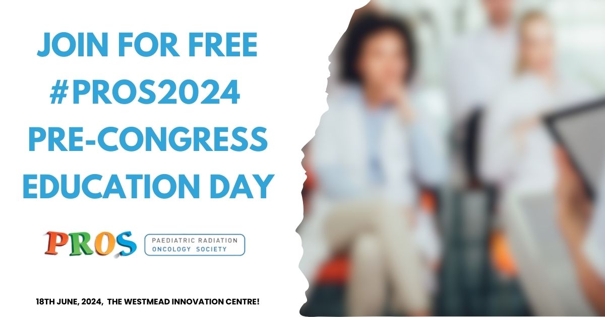 🎓 Join for free #PROS2024 pre-congress Education Day!
Become part of pre-congress #education  Day on June 19th at the Westmead Innovation Centre! This day-long event offers a unique opportunity to delve into pediatric oncology and radiation oncology.

📌Participation is free!