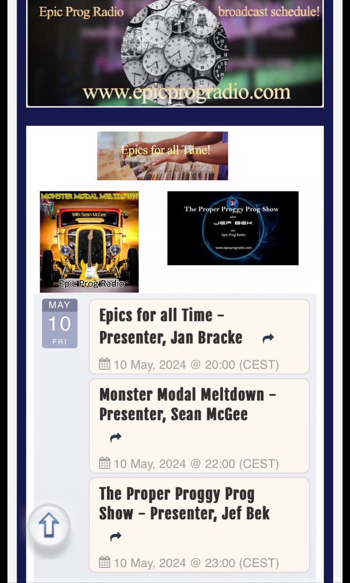 Tune in at 8pm, and listen to these 3 great shows on Epic Prog Radio tonight! Here are some listening options. WebPlayer: fra-pioneer08.dedicateware.com:2310/api/links/?t=w… Radio.net: radio.net/s/epicprogradi… Radio Garden: radio.garden/listen/epic-pr… #progrock #progressiverock