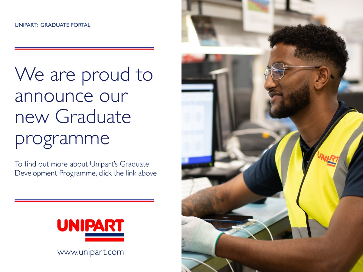 We are delighted to announce that Unipart's new graduate programme is now live.

At Unipart, we offer graduates innovative and transformational opportunities with unrivalled award-winning environmental and safety credentials.

Find out more here: eu1.hubs.ly/H091xfn0