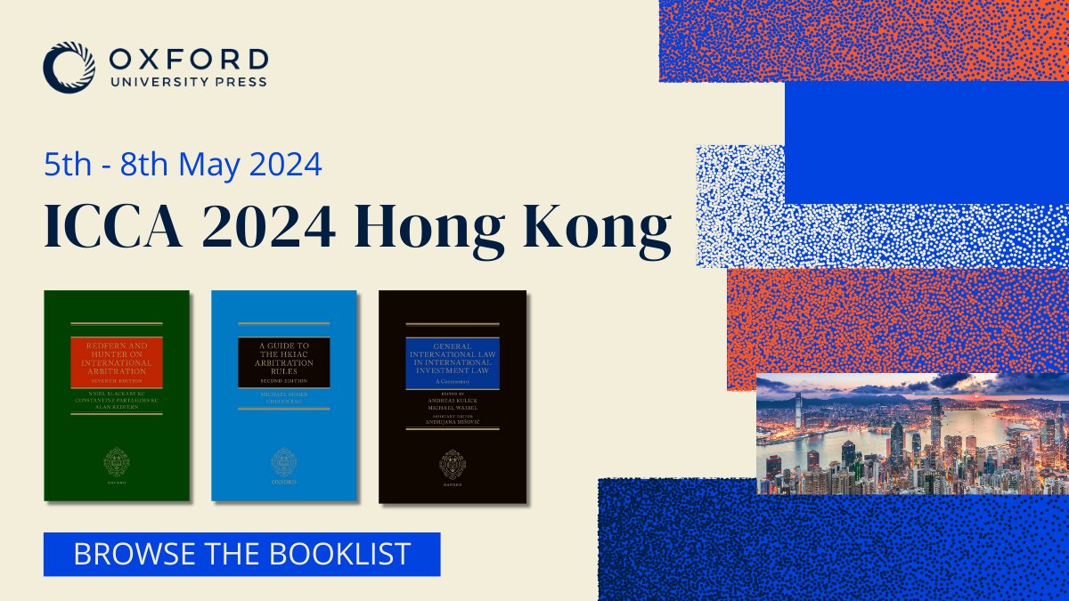 #ICCA2024HongKong may be over, but you can still save 30% on a selection of our latest #arbitration titles for a limited time. Use code EXICCA24 at checkout! Order now: oxford.ly/4dnaiEb