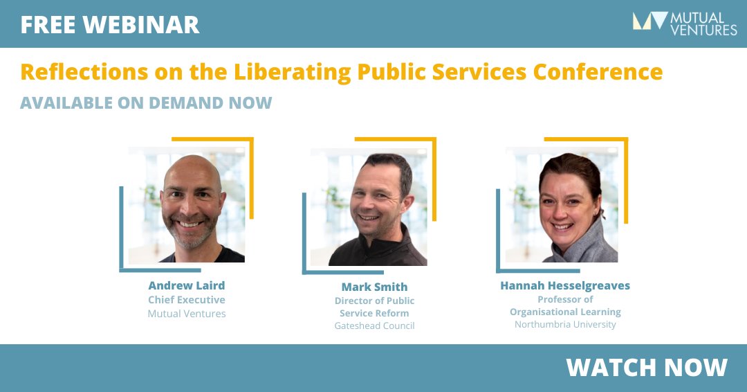 Reflecting on the inspiring Liberating Public Services Conference, hear from the creators of “Liberated Method” @MarkAdamSmith & Hannah Hesselgreaves and their success story which has ignited a national debate. Catch up on our latest webinar here: bit.ly/4ajp77X