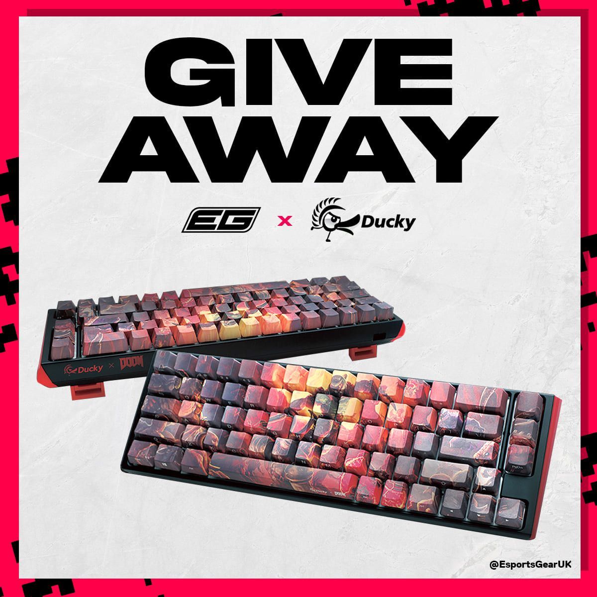 EsportsGearUK's tweet photo. Let's get the week started early with a #giveaway🔥

Fancy winning this Ducky One 3 DOOM Edition SF RGB Mechanical Keyboard + 1 mystery Steam game?👇

— RT + Like this tweet
— Follow @EsportsGearUK
— Tag a mate who needs an upgrade

Enter Here: https://t.co/E6RYRGteig https://t.co/Sehbg6qehX