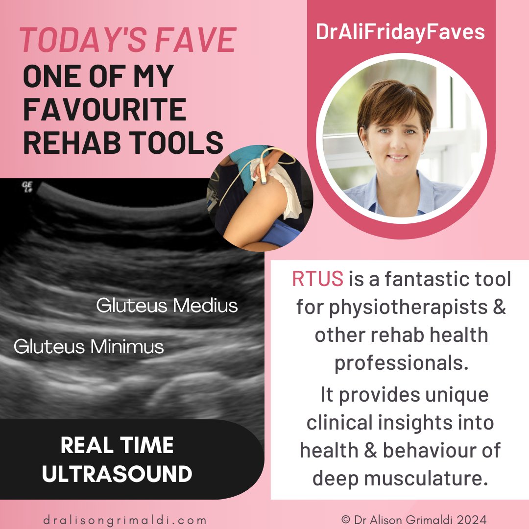 alisongrimaldi's tweet photo. #DrAliFridayFaves Today's Fave is one of my favourite rehab tools - #RTUS - a fantastic tool for physios & other rehab HCPs. It provides unique clinical insights into health & behaviour of deep muscles that are otherwise inaccessible in clinical practice #deepmusclesmatter https://t.co/CaX3LKVjZL