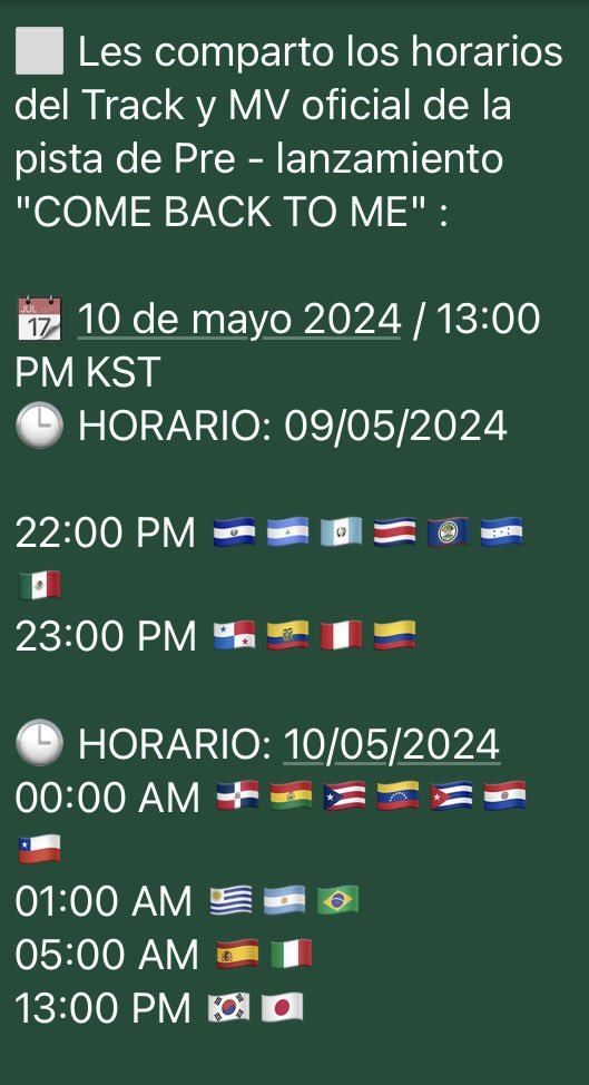Army__borahae7's tweet photo. HORARIOS #Comebacktome #BTSARMY 

PRE SAVE 👇🏻 

https://t.co/XOzMyAFKo3 https://t.co/0YLRNohgaE