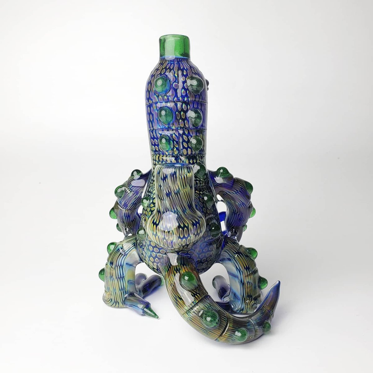 AaronUGlass's tweet image. Snake Skin Gator collab with Firekist Glass. Comes with matching bubble cap and hardcase. Available, thanks for looking 🤙🐊💨