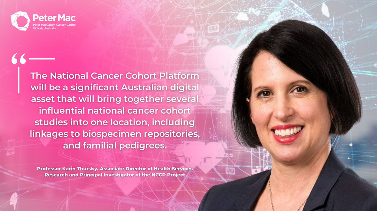 Today we launched a national database that will bring together real-world #cancer info, delivering access to a wealth of clinical data, biospecimens and familial pedigrees to fuel new research projects. Read more: petermac.org/about-us/news-…