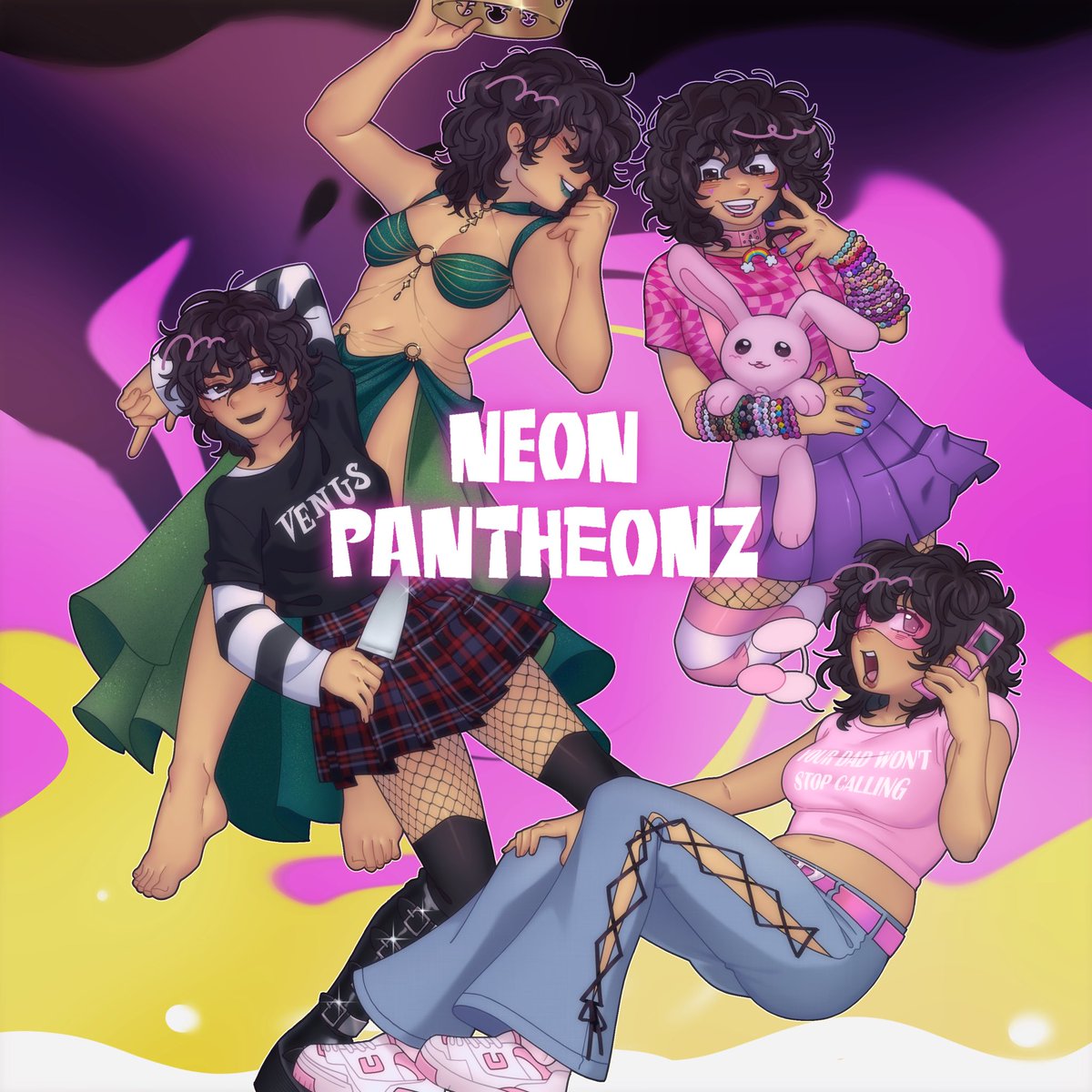 Neon Pantheonz album is almost here!

🎉 August 4th 🎉

Get ready for these vibes ❤️‍🔥🪩🌲🪄

Album Cover Artist👌 Check her out! ✨
Ig:  rxpatzz