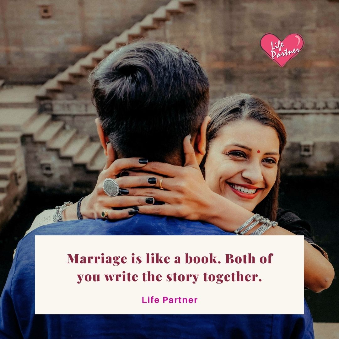 Begin the most beautiful chapter together. Your love story awaits its pages. #TogetherForever #LoveStory #MarriageJourney #WriteYourStory #LifePartnerLove