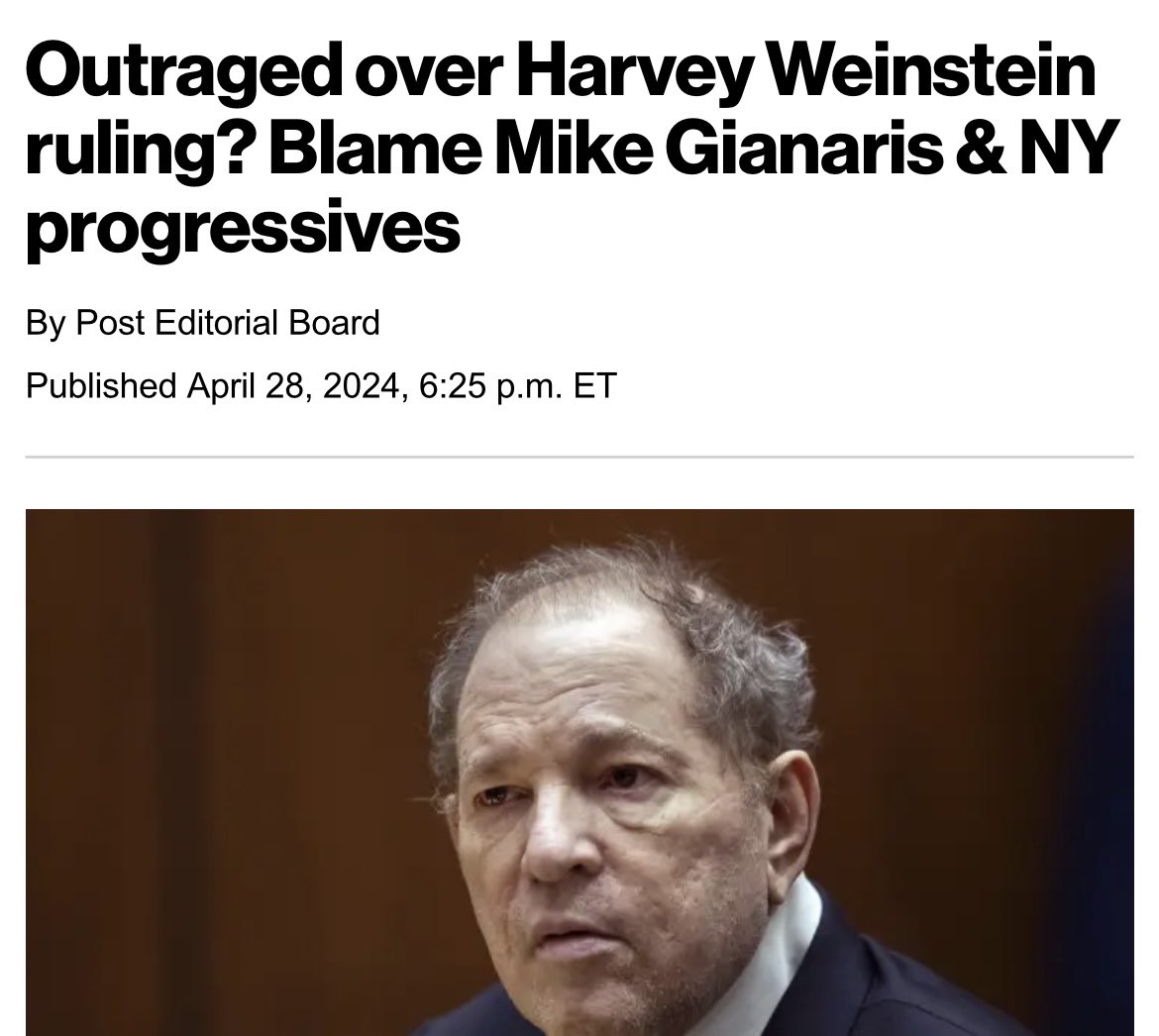 Hey-
Aren’t you the same jackass that got the Harvey Weinstein conviction thrown out?