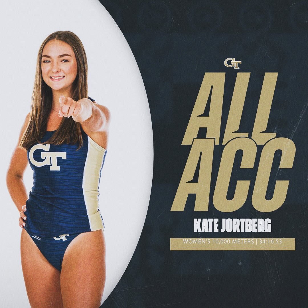 Kate Jortberg:10,000 meter results Top 5 finish ✅ All ACC second team honors ✅ #StingEm🐝