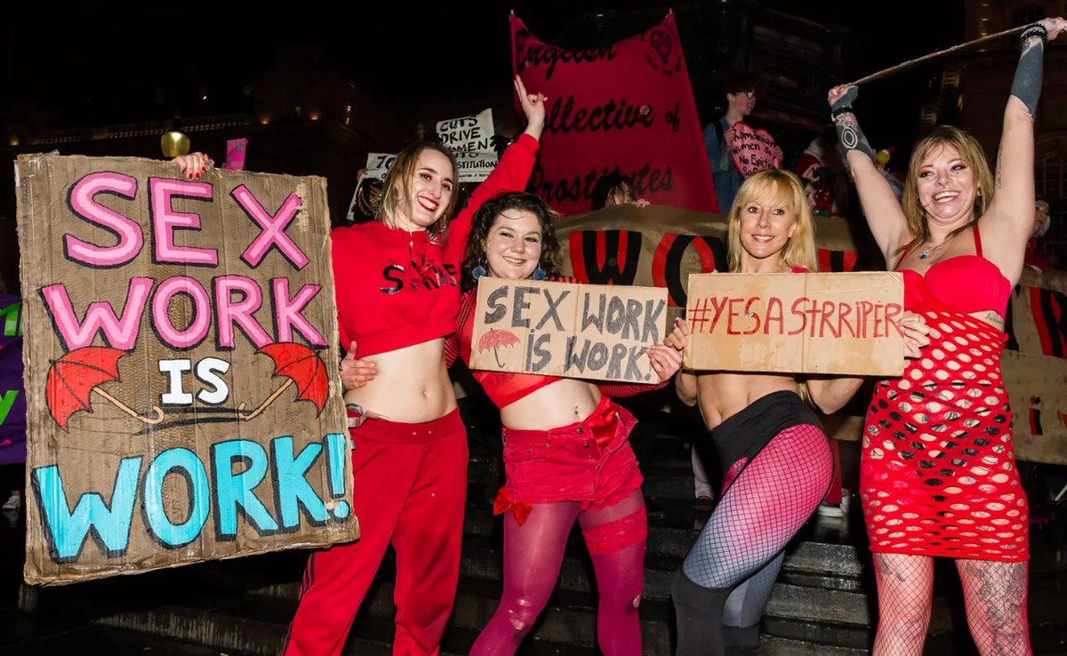 S*x w*rkers demonstrate against discrimination in London, United Kingdom, on March 8, 2019.