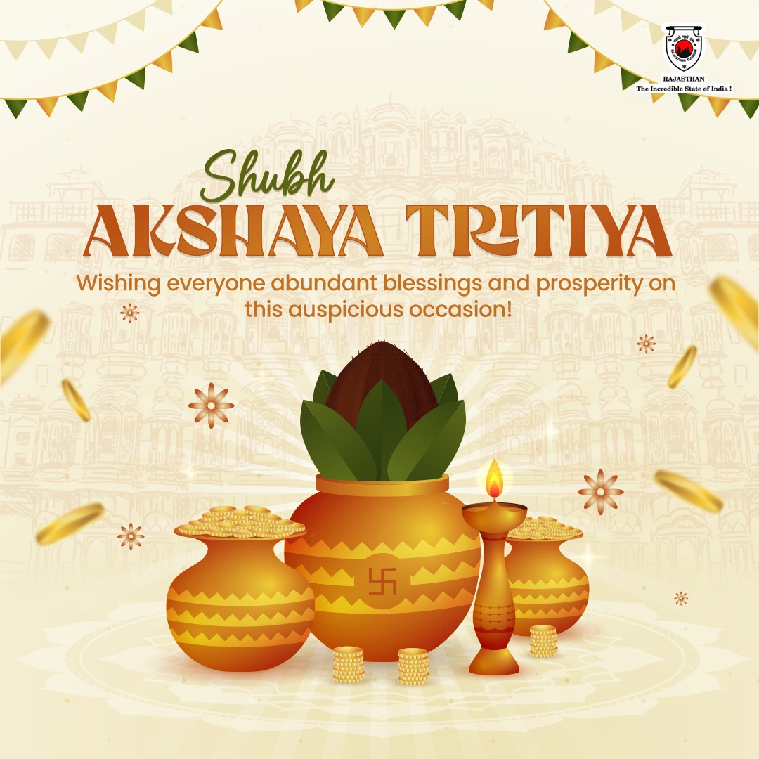 May the spirit of Akshaya Tritiya, celebrated with enthusiasm and fervour, bring forth endless blessings of luck, fortune, and prosperity to all!

#AkshayaTritiya #TyoharonKaDes #RajasthanDiaries #RajasthaniCulture #ExploreRajasthan #TravelRajasthan #RajasthanTourism #Rajasthan