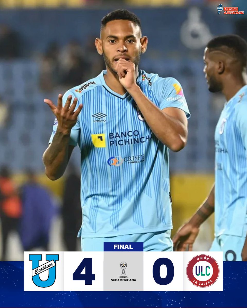 ¡El TRENCITO AZUL GOLEA Y ESTÁ A UN PASO DE LA CLASIFICACIÓN! Universidad Católica venció por 4-0 a Unión La Calera, en el estadio Olímpico Atahualpa.