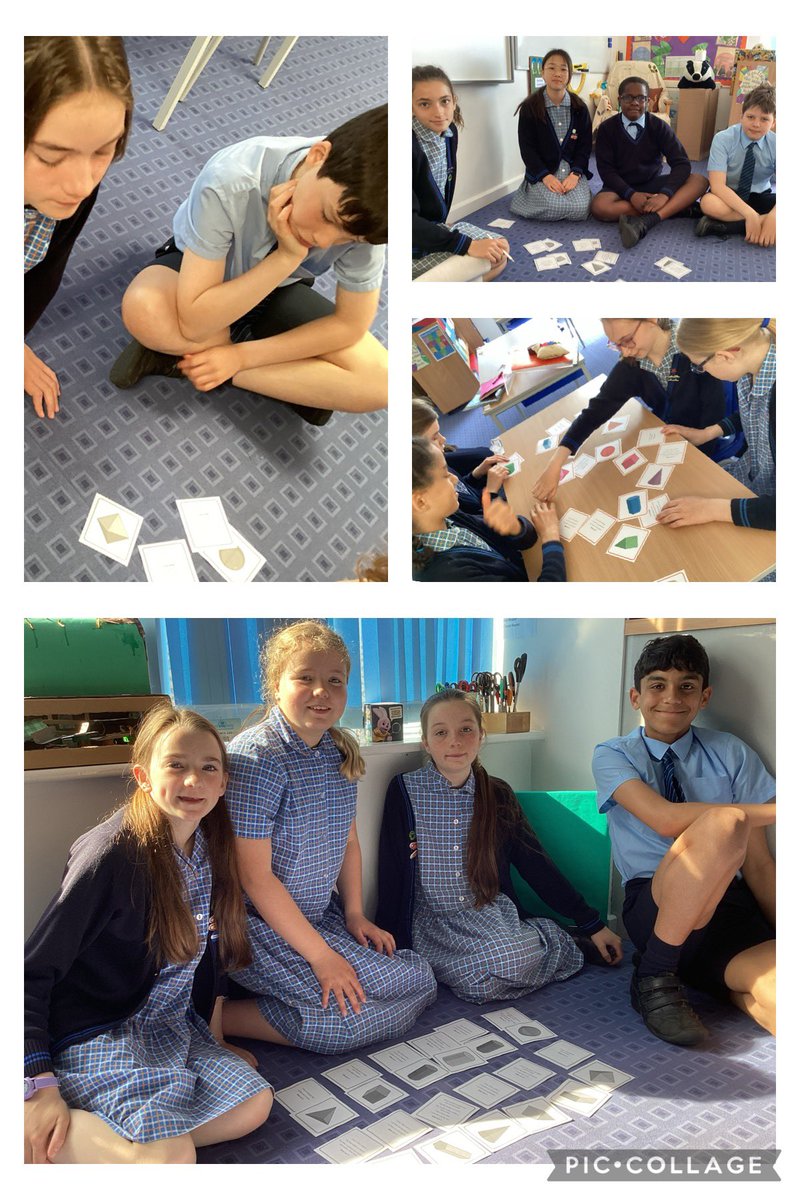 A new week, a new challenge! - Some quiet concentration in class for 6G sorting properties of 3D shapes to end the unit on Geometry. #InspiringExcellence