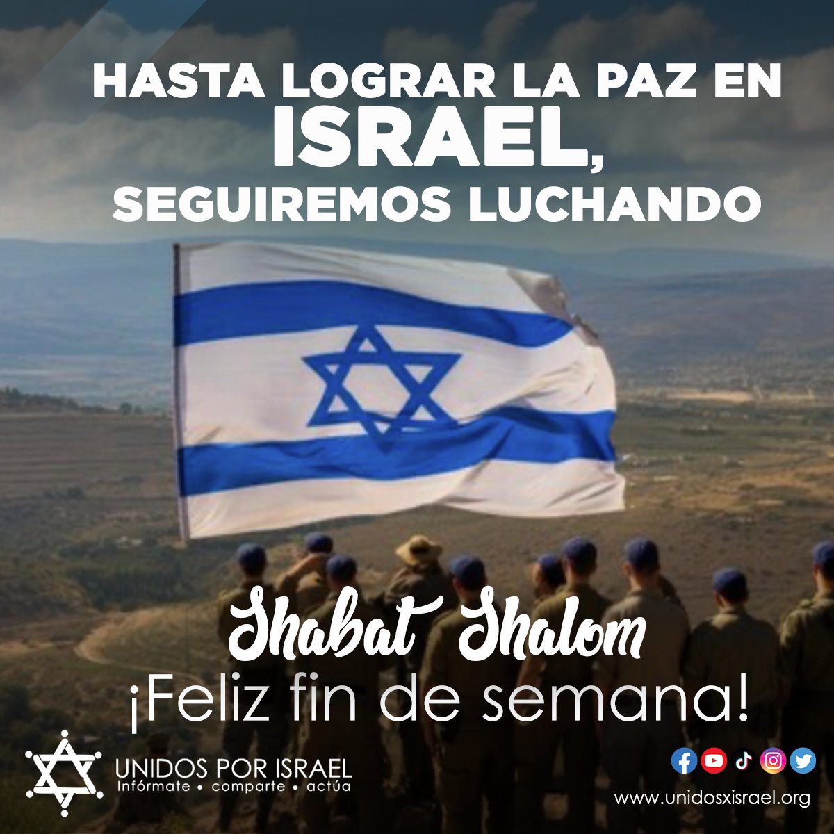 Que reine la paz en #Israel y en el mundo #felizfindesemana #unidosxisrael #shabatshalom