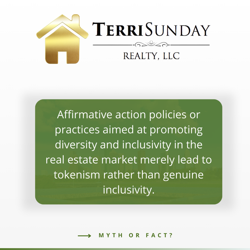 Myth busted! 💥   

Affirmative action in real estate has proven to successfully provide opportunities for previously underrepresented groups. 

#InclusivityInRealEstate #Diversity #AffirmativeActionEfficiency #NoTokenism #RealChange #FairHousing #NoDiscrimination