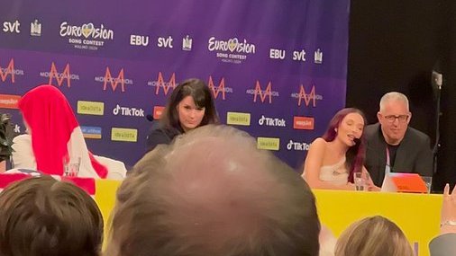 Joost while Eden Golan is speaking. #eurovision