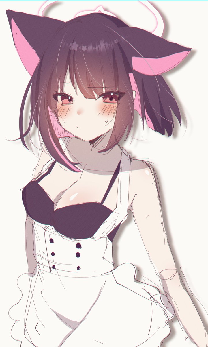 カズサ(ブルーアーカイブ) 「最近のメイドカズサ落書き#メイドの日 」|🎐風間ごろう🐈京都ブルマ6【D-29】のイラスト