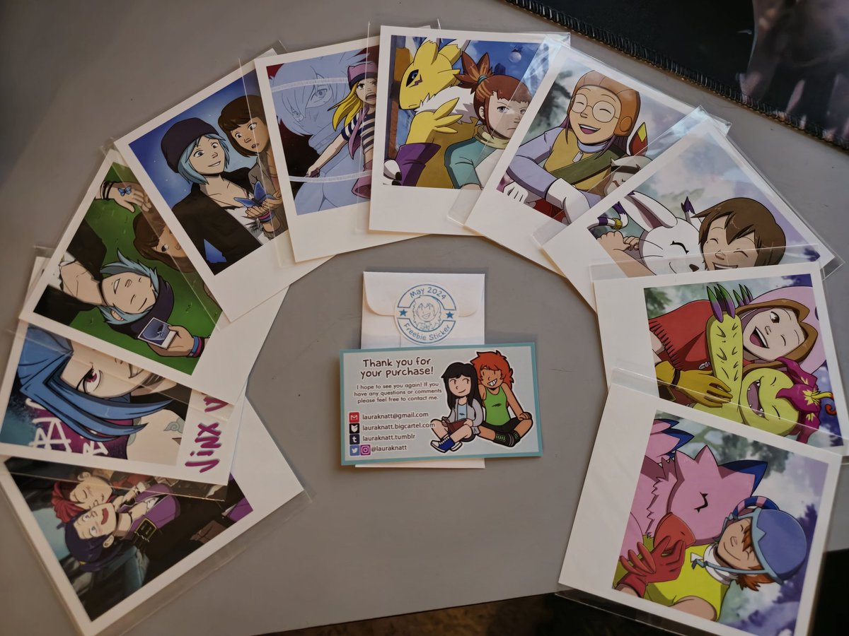 Thanks <a href="/lauraknatt/">Laura Knatt 🏳️‍🌈</a> for the extras! Always love your merch and artwork of some of my favorite characters