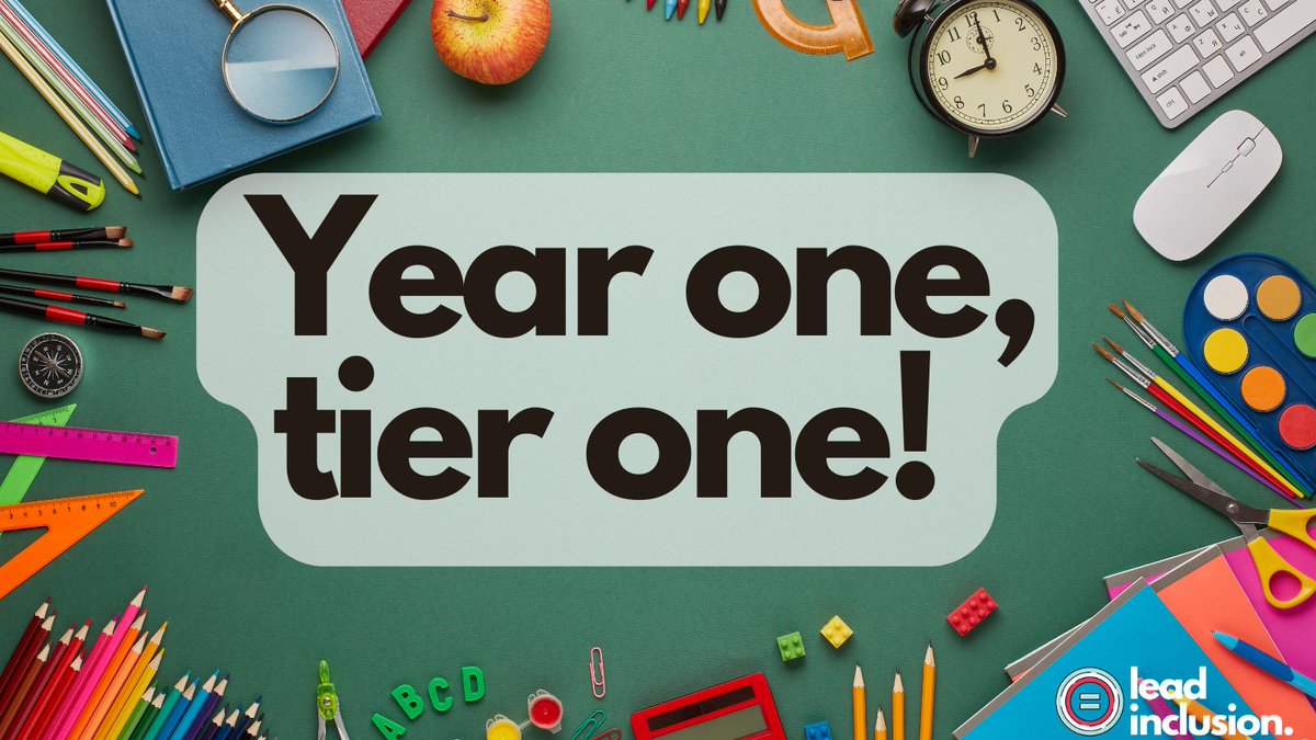 🥇 Year one, tier one! If your school is working to implement #MTSS or #RTI, invest in tier one first. Universal design is step one. #LeadInclusion #EdLeaders #Teachers #UDL #TeacherTwitter