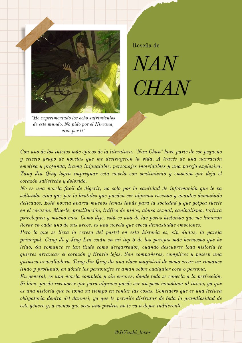 📝 Reseña de 'Nan Chan'

Más información:
nanchan.carrd.co/#

*Lean las advertencias.
#南禅