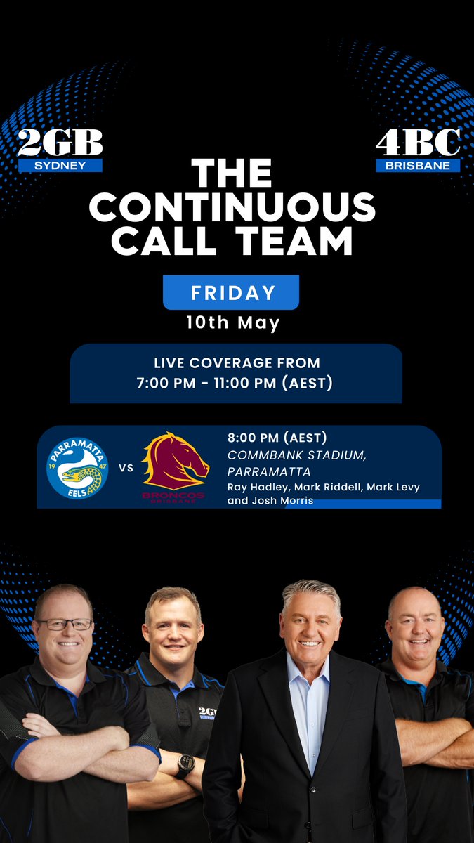 Game on! Eels vs. Broncos LIVE tonight 🏉🔥 Don't miss the epic commentary from @ContinuousCall