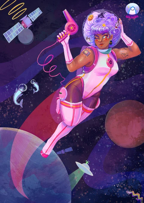 hi!! i'm GlRLPANIC, a boston-based illustrator who loves colorful environments, women in space, pinups, and OCs (mine or others)! you can also find me on Instagram at hydrocityzone 