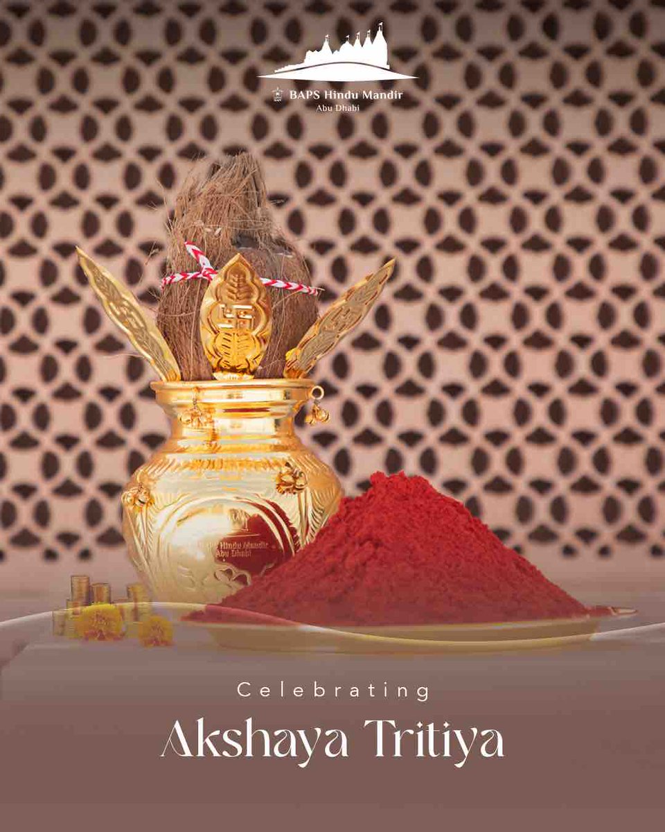 The #AbuDhabiMandir wishes everyone a blessed and prosperous Akshaya Tritiya
