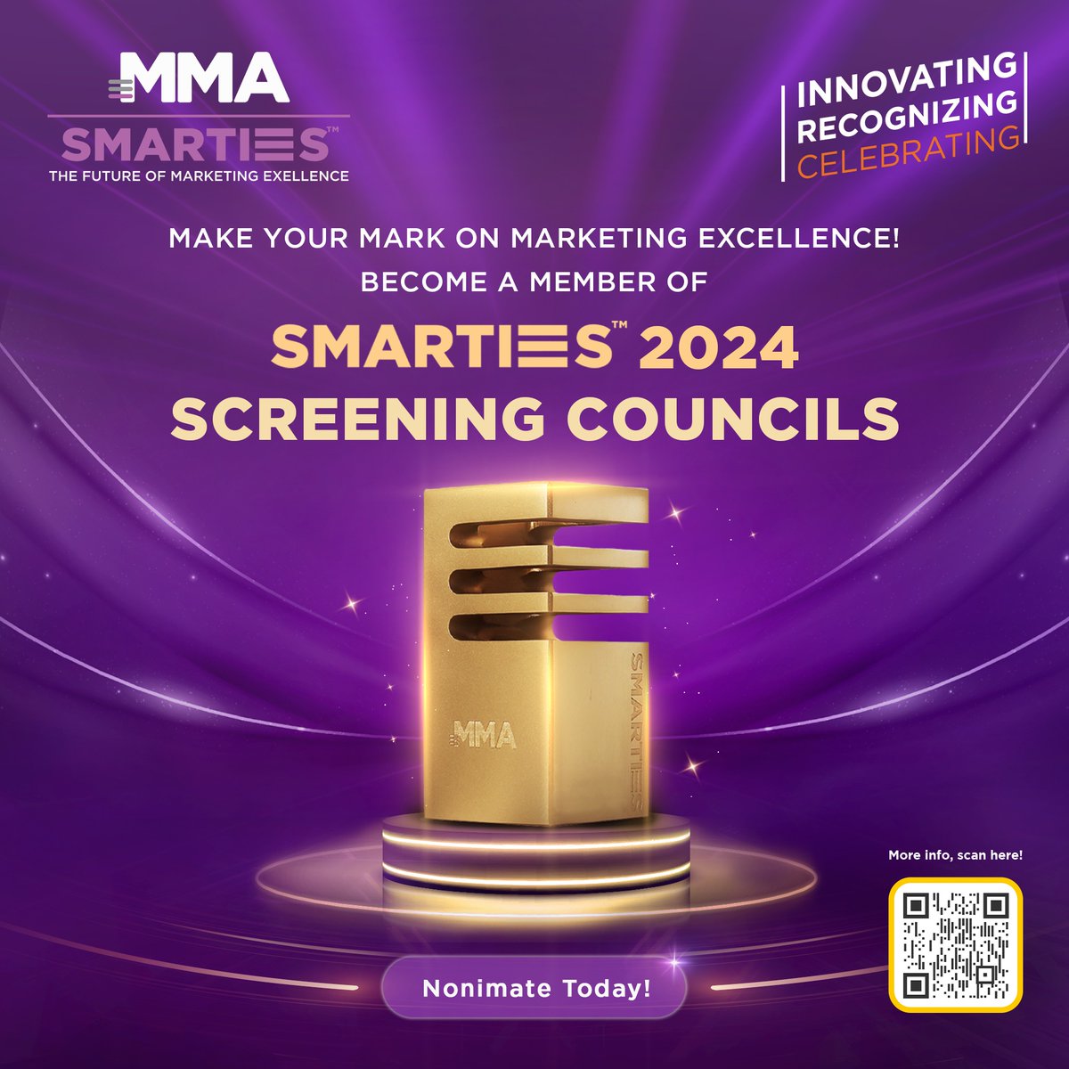 '🌟 Make Your Mark on Marketing Excellence! Become a Member of SMARTIES 2024 Screening Councils 🌟

If so, we want to hear from you! Submit your interest NOW: mmaglobal.com/nomination-sma…

#SMARTIESAwards #MarketingExcellence #PreScreener #Opportunity #MarketingCommunity'