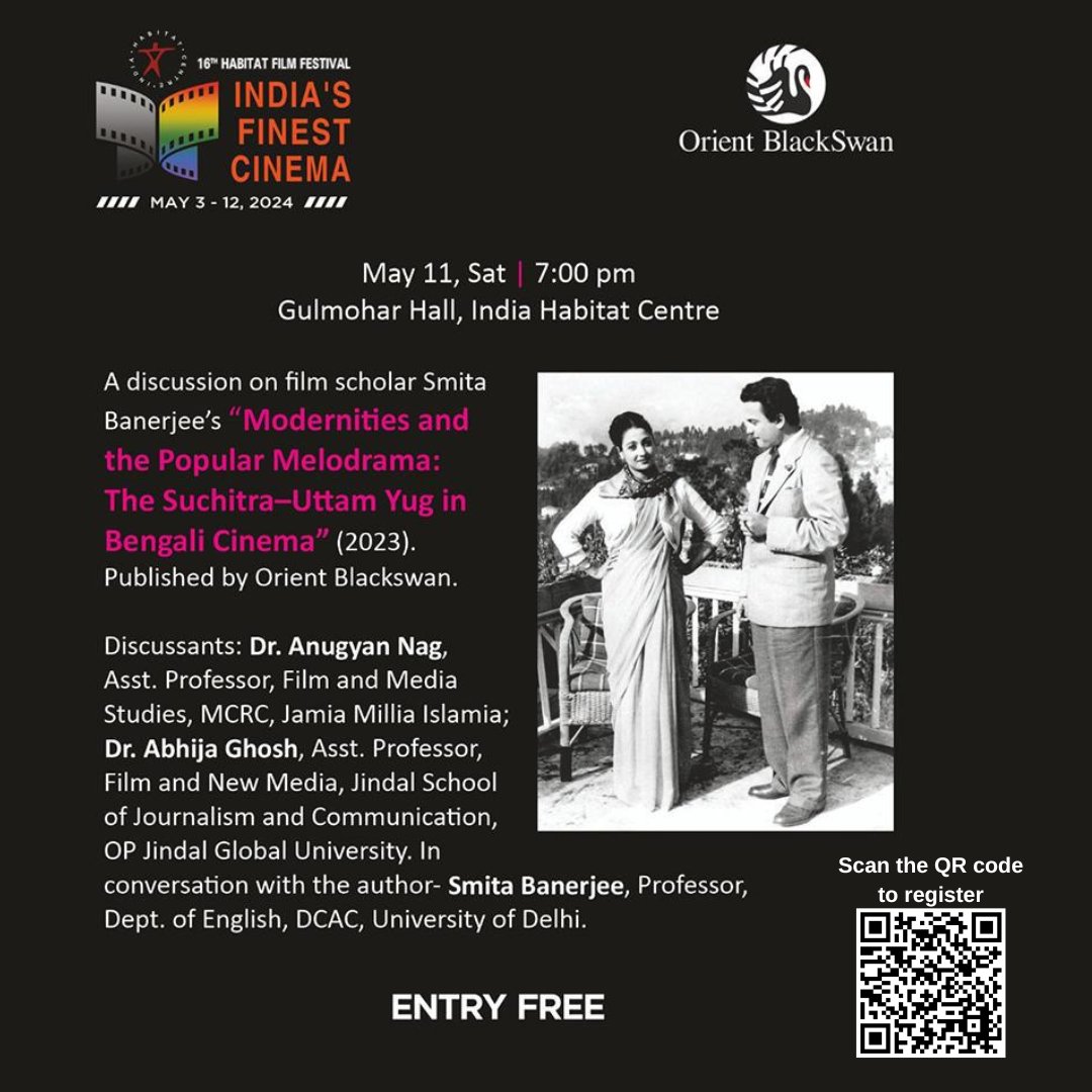 Join us for an enthralling book discussion on Saturday, 11 May 2024, at 7 pm at the Gulmohar Hall, India Habitat Centre, New Delhi.

Register Now- HFF | 2024 (habitatworld.com)

#BookDiscussion #OBSReads #IHC #FilmStudies #BengaliCinema #HabitatFilmFestival #HFF