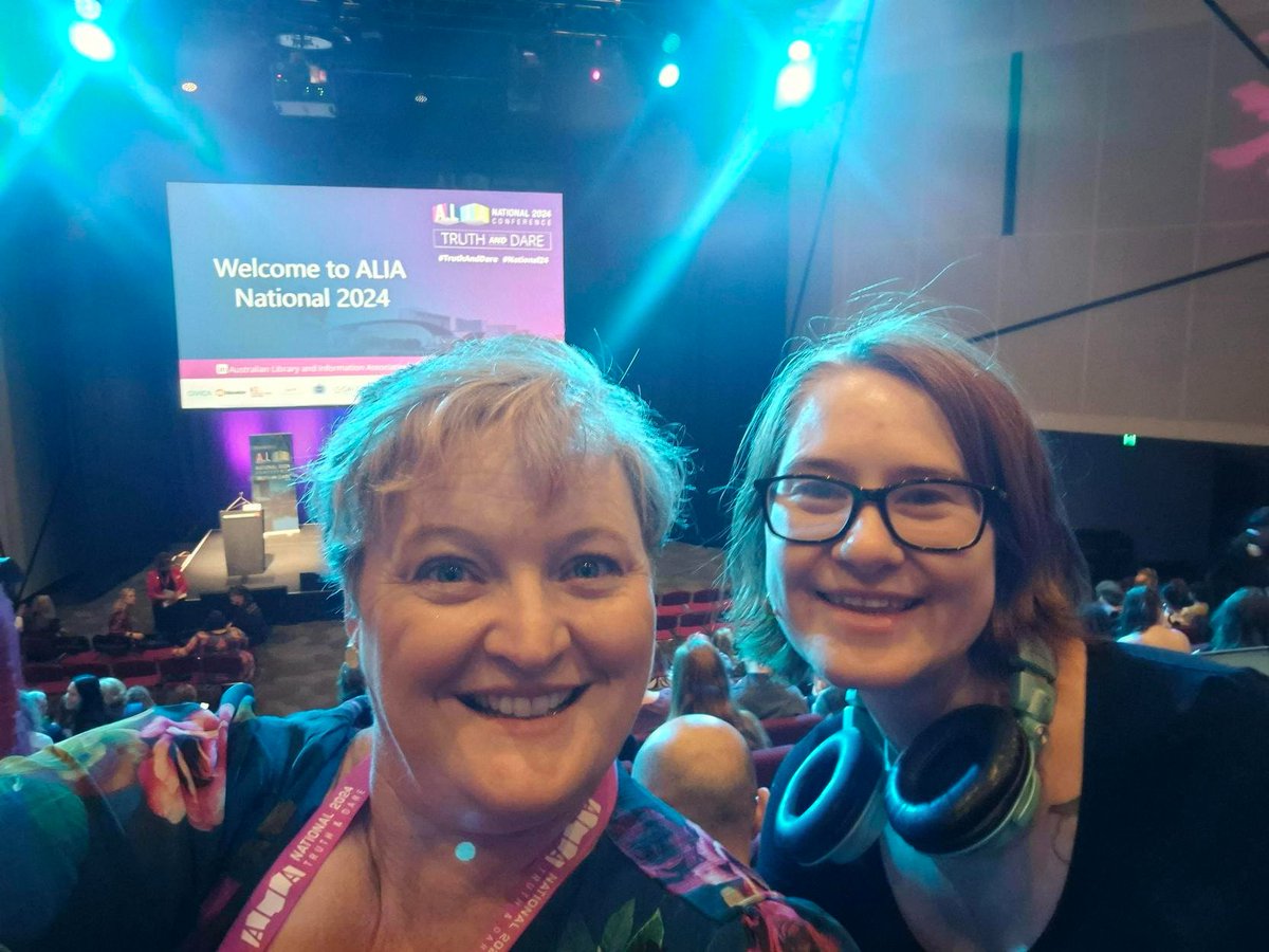 This week Libraries ACT staff Peta and Alex attended the 2024 Australian Library and Information Association Conference! This year's theme was 'Truth or Dare'. Sharing truths, battling disinformation and pushing our work to bring vibrant, relevant services to library users.