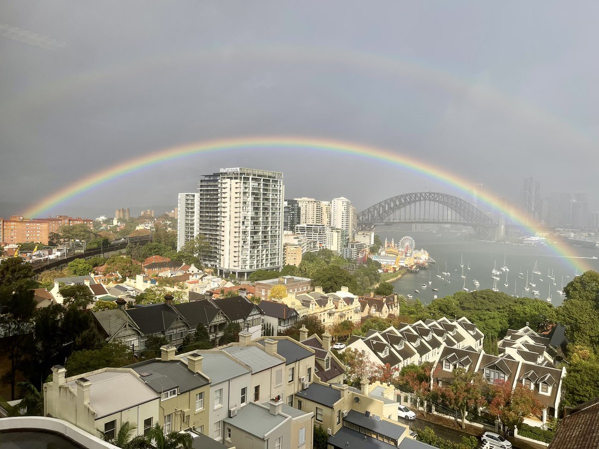 Nature decided to put on quite a show outside the #lyfy office today! Happy Friday everyone and have a lovely weekend! 🌈 #rainbow #lifestylemedicine