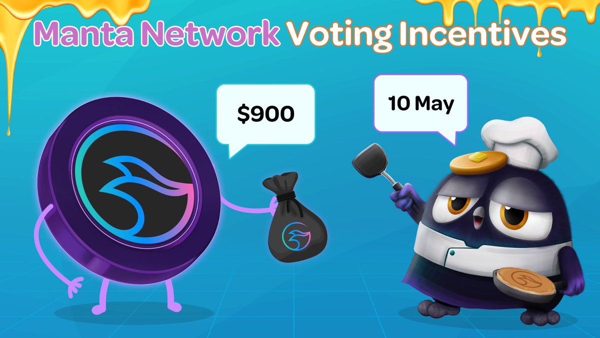 Calling all vlCKP holders! It's time to chart your vote's course to the MANTA-BNB pair from @MantaNetwork!💸 A treasure chest worth $900 in $MANTA is up for grabs this epoch at @Cakepiexyz_io's Voting Market.💰 Vote to earn:🗳️ pancake.magpiexyz.io/bribe